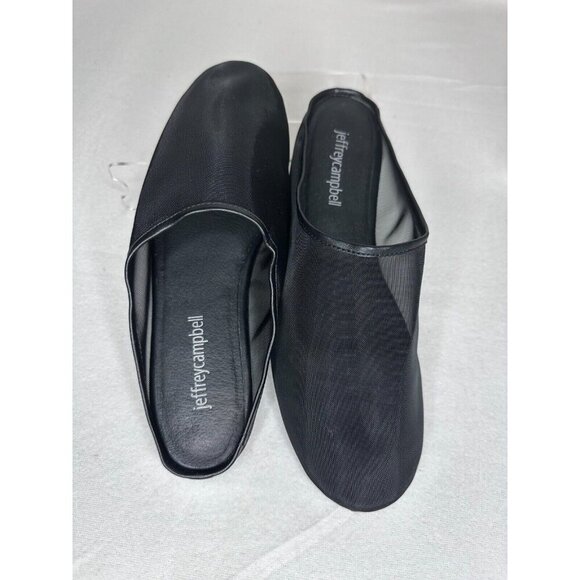 Jeffrey Campbell Nutcracker Black Flats Women's Size 7 Mesh Mules Ballet NWOT - Picture 2 of 10